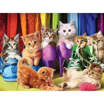 China Modern Decoration Diamond Embroidery Shoes Mosaic 5D Diamond Painting Animal Cat Wall Decoration For Home for sale