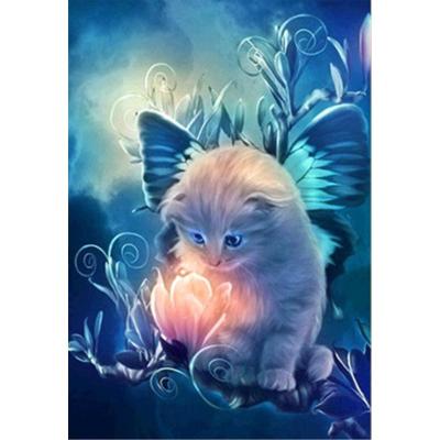 China Modern Diamond Mosaic Full Diamond Painting Cross Stitch Cat 5D Diy Home Decoration Animal Painting for sale