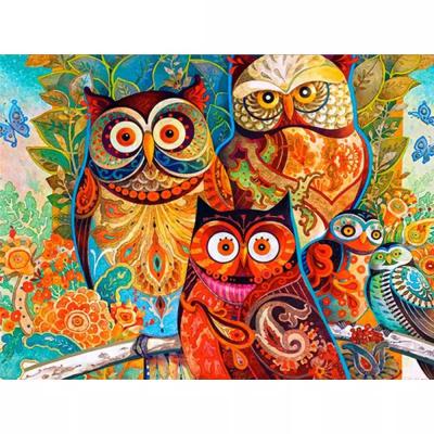 China 5D DIY Diamond Painting Full Drill Animal Diamond Embroidery Owl Rhinestones Mosaic Modern Home Decor for sale