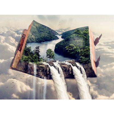 China CLASSIC Diamond Embroidery Diamond Mosaic Cross Stitch Home Decor of Diamond Painting Waterfall Landscape for sale