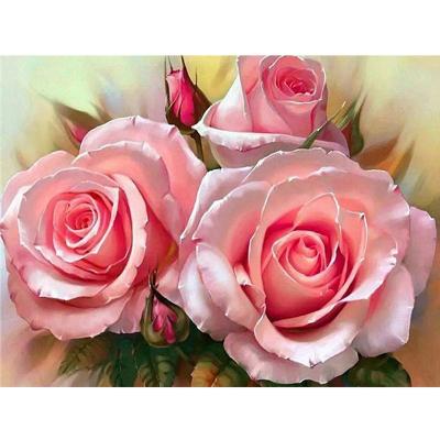 China Modern Diamond Painting Flower Kit 5D DIY Diamond Embroidery Mosaic Art Rose decorations home for sale