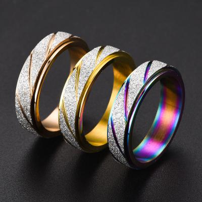 China 2022 CLASSIC anti trend Y2K jewelry stainless steel effort punk Ring Rotate Gift Anxiety Ring for women for sale