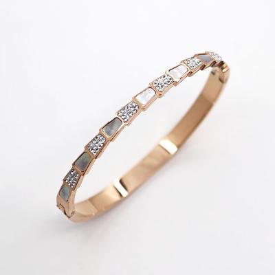 China Vintage Customized Jewelry Round Simple Ladies Ring Bracelet Stainless Steel Oval Steel Bangle Bracelet for sale