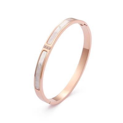 China Vintage Fashion Design 316L Stainless Steel 18K Gold Circle Two Rows Full Crystal Stone Bangle Bracelet Women for sale