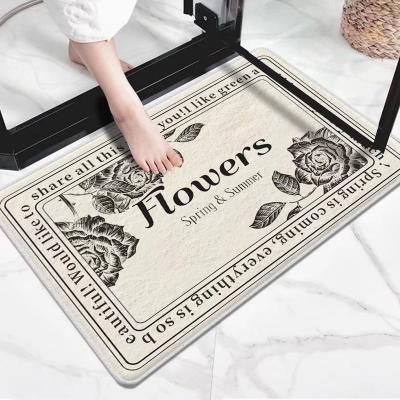 China Stain Resistant Nordic New Style Cashmere Cartoon Door Mat for sale