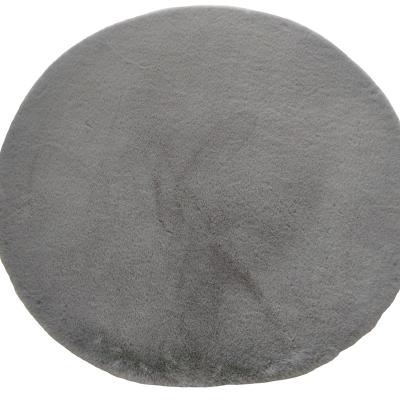 China Stain Resistant Made In China Customizable New Atmosphere Rabbit Fur Plain Thick Rug for sale