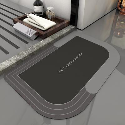 China New healthy and environmentally friendly non-slip diatom mud bathroom customizable mat for sale