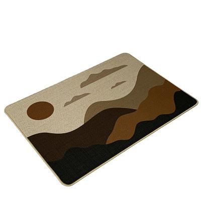 China Non-slip Customizable High Quality New Chinese Style Breathable Canvas Mat for sale