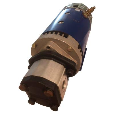 China Alluminum Body Extruded DC Gear Pump Hydraulic Motor Unit for sale