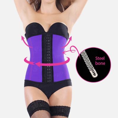 China Antibacterial Latex Trainer, Colombian Fajas Latex S-SHAPER Waist Corset in Purple Color for sale