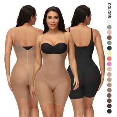 China Antibacterial S-SHAPER Mesh Butt Lifter Belly Shapewear Corset Shorts Bodysuit Order Seamless Women's Full Body Waist Trainer Shapers for sale