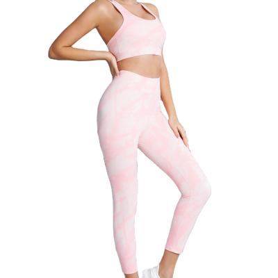 China Breathable NEW Arrive Women's 2 Piece Workout Set Seamless Yoga Cropped Top & Butt-Lift Leggings for sale