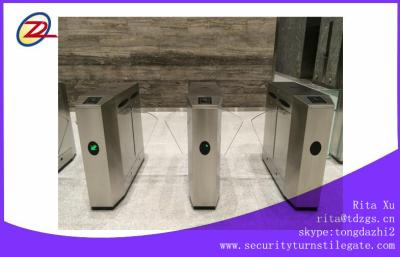 China Shopping Mall flap turnstile entry systems RFID card reader swing barrier for sale