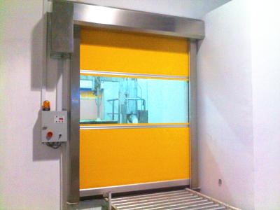 China High Frequency Motor System High Speed PVC Stainless Steel Industrial Roll Up Door for sale