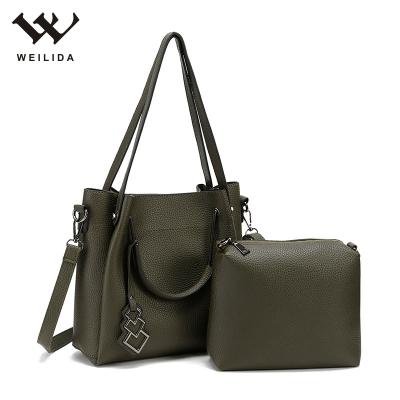 China 2021 Fashion Fashion Retro Ladies Messenger Bag Business Bag Handbag Dark Green PU Handbag for sale