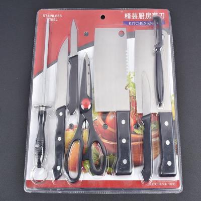 China Viable Customization Multifunctional Premium Damascus Laser Stainless Steel Knife Set With 8pcs for sale