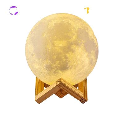 China 3D Household Moon Lamp Night Light Module Night Lamp Moon Flashing Touch Color Change LED Rechargeable Lamp Children's Moon for sale