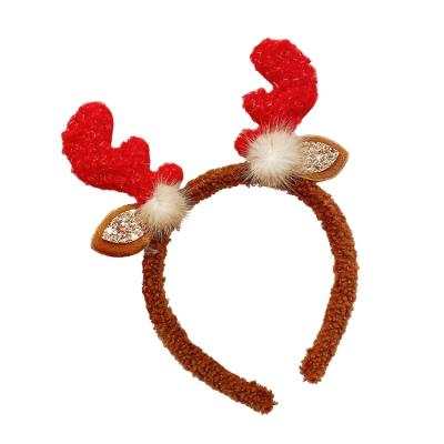 China Bright colors hairpin cute senator deer deer ears headband headband Christmas children's antlers headband dress hair accessories for sale