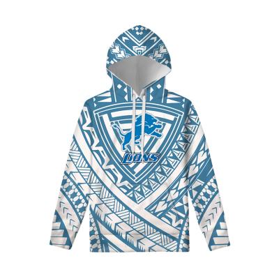 China NFL Anti Shrink American Football Custom Design Boys Polynesian Tribal Hoodies Kids Hooded Sweatshirts Plus Size Blue Pullover For Kid for sale