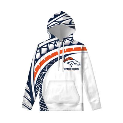 China Polynesian American Football NFL Tribal Pattern Team Logo Sublimation Plain Pullover Boys Girls Long Sleeve Custom Unisex Hoodie Anti Shrink for sale