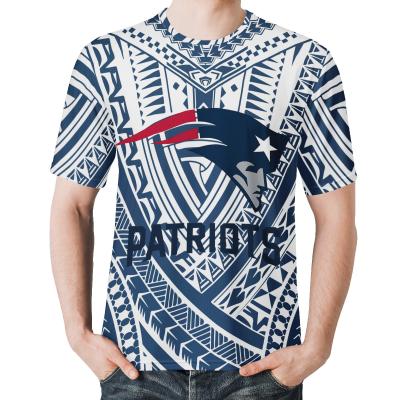 China Anti-Wrinkle Hot Selling Polynesian Samoa Style Summer Shirts All NFLL American Football Shirts Men Team Logos Print Custom Design T-Shirts for sale