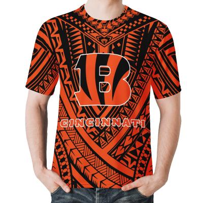 China Wholesale Quality Factory Price Anti-wrinkle Team Logos Print Men T-shirts NFLL Hawaiian Polynesian T-shirts Plus Size Soccer T-shirts for sale