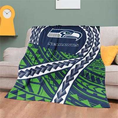 China 2021New Anti-static Super Soft Fleece Blankets Warm Autumn Winter Throw Blankets For Sofa Bed Custom NFLL Teams Logo Print Blankets Wholesale for sale