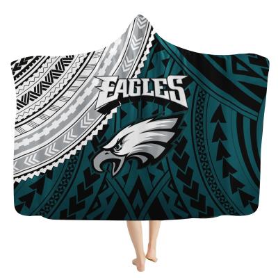 China New Fashion NFLL Teams Tribal Design Anti-Static Logo Print Hooded Blankets Polynesian Samoa Comfortable Fleece Covers Hoodies Wholesale for sale