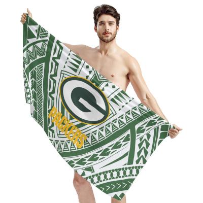 China Super Soft 100% Super Soft NFL Baby Wrap Towels Football Team Design Large Beach Towels Cotton Bath Towel Home Hot Popular Quality Wholesale for sale