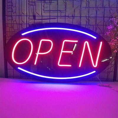 China Custom Buildings Shop Bar Shop Office Door Led Illuminated Lighting Open Neon Sign for sale