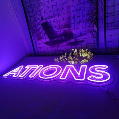 China Wholesale buildings luminous virous color custom logo neon sign for sale