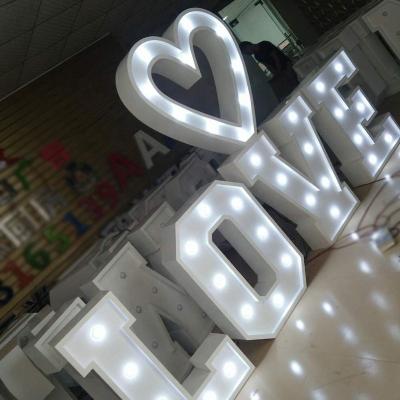 China Buildings A-Z 1-9 Big Giant Lighting Wedding Bulb Marquee Letters Sign For Decoration for sale