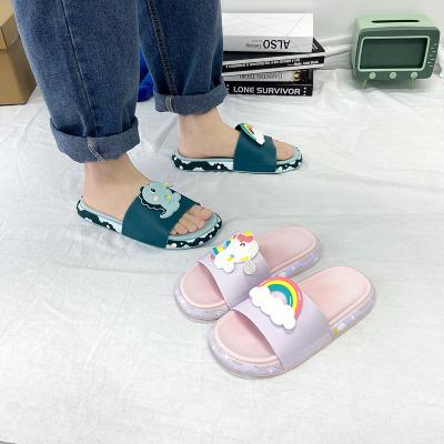 China Latest Summer Fashion Trend Slippers Home Slippers Leakage Shower Home PVC Indoor Non-slip Slippers Comfortable Bedroom Slippers for sale