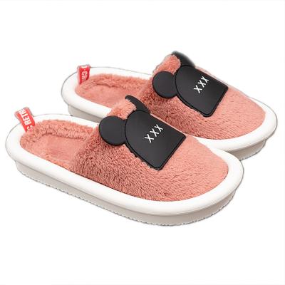 China Fashion Trend Winter Slipper Shoes Hotel Slipper Mickey Mouse Boys and Girls Embroidered Design Indoor Soft Warmest Home Themed Cartoon for sale