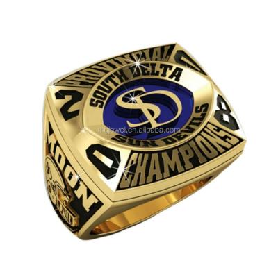 China Stainless Steel 18K Gold Plated For Football Championship Ring With Different Player Name, Position Number And Letter for sale