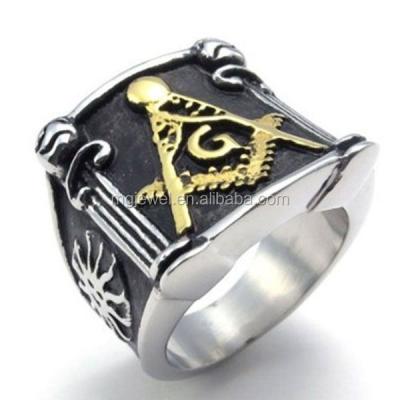 China Stainless Steel Masonic Stainless Steel Ring Jewelry for sale