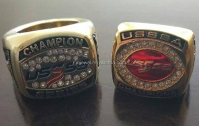 China Customized design gold usssa championship rings for baseball tournaments for sale