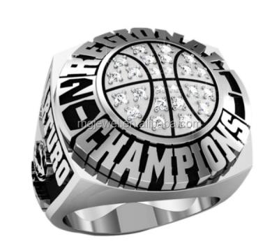 China Sterling Silver Stainless Steel Basketball Championship Rings Players Custom Engraved Different Name for sale