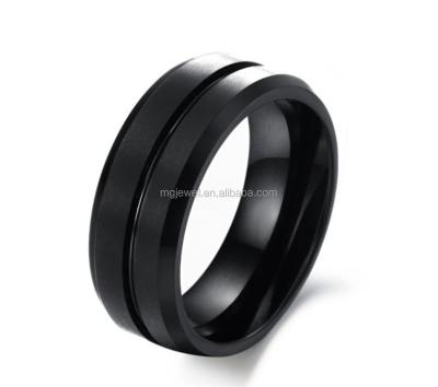 China Cheap Wholesale Tungsten Carbide Ring Black Plated Tungsten Ring for sale