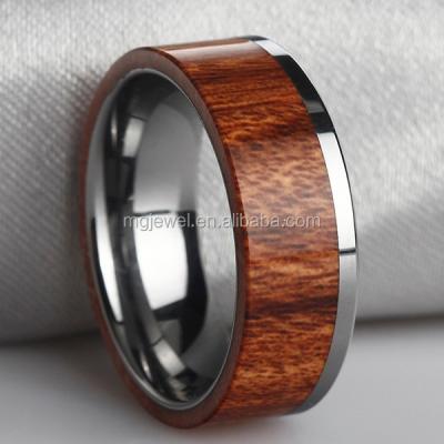 China TUNGSTEN New Arrival Handmade Combined Inlay Natural Wood Men Ring for sale