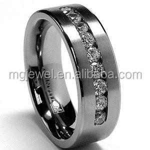 China Cheap Rhodium Plated Rings Silver Mens Stainless Steel Wedding Rings Ring for sale