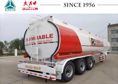 China 42000L 3 Axle Aluminium Alloy Oil Tanker Tank Semi Trailer With Air Suspension for sale