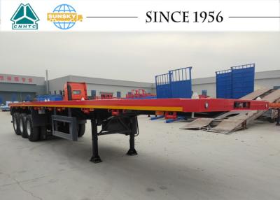 China Tri-Axle Flatbed Trailer FLAT DECK TRAILER Tri-Axle Container Trailer for sale