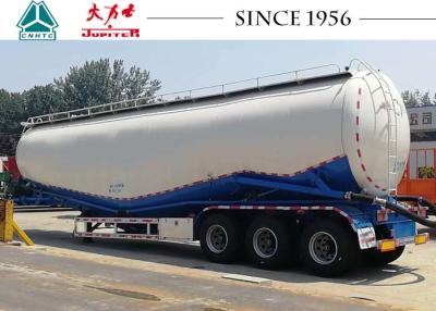 China Heavy Duty 50 M³ Bulk Cement Tanker Trailer 3 Achsen mit 80 Tonnen Nutzlast zu verkaufen