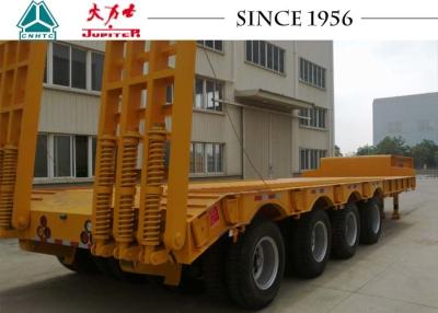 China Heavy Duty 40FT Low Bed Trailer 150 Tonnen große Nutzlasten für den Transport von Containern zu verkaufen