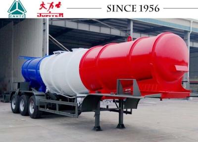 China 3 Axles V Shaped Acid Tanker Trailer 40 Tons Payload With Airbag Suspension for sale