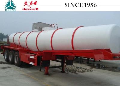 China Durable Sulphuric Acid Tanker Trailer 3 Axles 30-40 Tons Capacity for sale