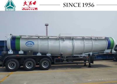 China V Shaped Acid Tanker Trailer Large Safety Factor For Cross Border Transport for sale