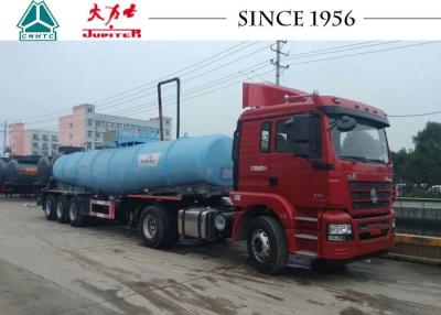 China 3 Axles Acid Tanker Trailer 21000 Liters Capacity V Shape Tanker For Less Residue for sale