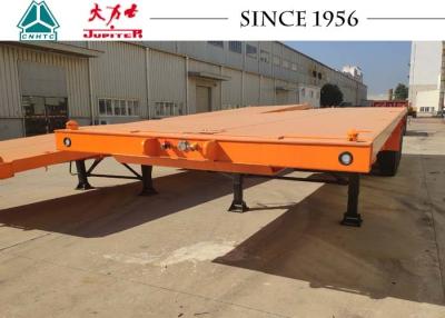 China 20FT To 45FT Spring Suspension Flatbed Trailer Loose Cargo Transport for sale